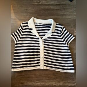 Old Navy Stripped Knitted Button Down Top